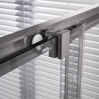 Боковая панель Veconi Premium Trento SP-50GR, 1000х2000 , брашированный графит, стекло прозрачное